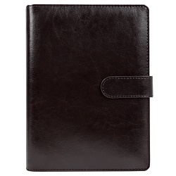 ежедневник а5 недатиров. 100л обложка кож.зам.на кольцах с магнитной застёжкой 