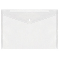 папка-конверт на кнопке а4 бесцветная 160мкм
