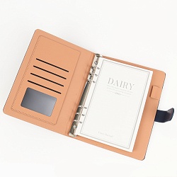 ежедневник а5 недатиров. 100л обложка кож.зам. на кольцах с магнитной застёжкой