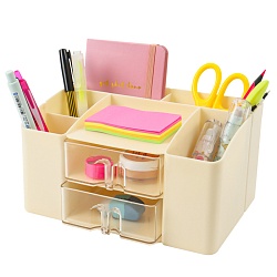 органайзер настольный пластиковый 8 отделений молочный