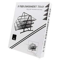 лоток горизонтальный металлический 3 секции белый
