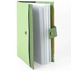 ежедневник а5 недатиров. 120л "darvish" обложка к/з (3 цвета) на застежке, с двумя отделениями