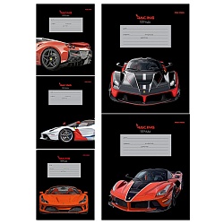 тетрадь  12л линейка цв. обл "красная машина"