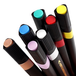 маркеры акриловые 24цв. трёхгранный корпус