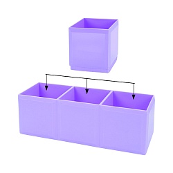 органайзер-трансформер  пластиковый настольный 3 отделения фиолетовый