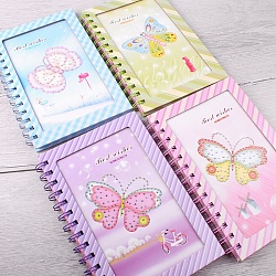 Блокнот  12,5*19см 60л на спирали "бабочка" со стразами