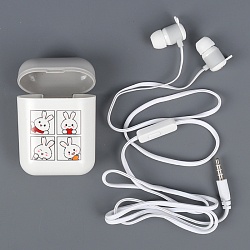 наушники с чехлом серые