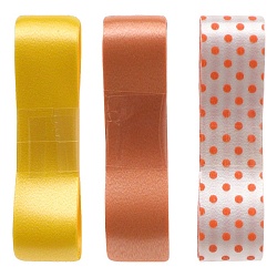 набор декоративных лент для оформления подарков в жёлтых оттенках 1*13*9,5