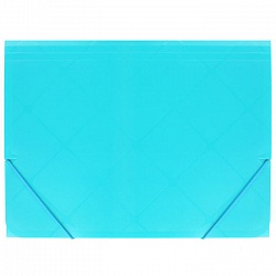 папка на резинке а4  diamond голубая