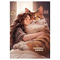 Книжка записная  А6  64л "Большие коты" 7БЦ, глянц.лам.