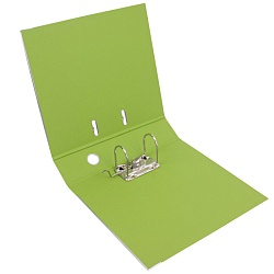 папка-регистратор  а4 7,5 см чёрная с салатовой окантовкой