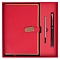 набор подарочный (ежедневник недатир.а5 с магнитной застежкой + ручка) красного цвета
