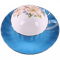 Чайная пара 180мл (чашка+блюдце) голубая