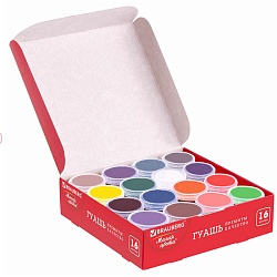 гуашь 16цв. "brauberg" "магия цвета" по 20мл