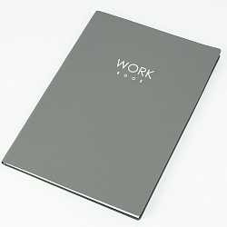 Бизнес-блокнот А4- 60л  Work book. No 2  интегр.переплет, иск.кожа, тиснение фольгой "Серебро"