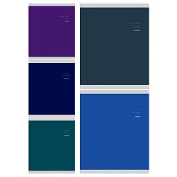 тетрадь  48л линейка "надписи на тёмном" обложка цветная мелованная