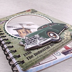 Блокнот  18,5*12см 60л на спирали с рисунком 3D "машинка"