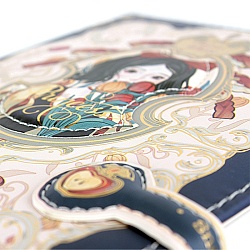 Блокнот 11,6*16,5см 112л обложка кожзам с тиснением "золото"