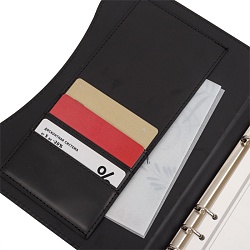 ежедневник а5 недатиров. 100л обложка кож.зам. темно-серая на кольцах