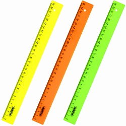 линейка  30см пластиковая,  неоновая, ассорти
