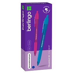 ручка автоматическая шар. синяя  berlingo "triangle 110 rt color"