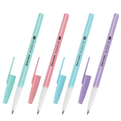 ручка шар. синяя brauberg корпус ассорти