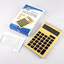 калькулятор настольный 12 разр.  "darvish" 109*174*26мм  жёлтый