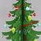 ёлочка 3d новогодняя деревянная зелёная