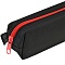 пенал-тубус на молнии чёрный с коралловым