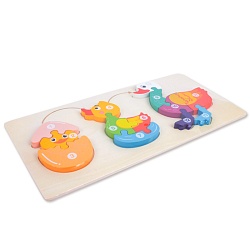 вкладыш-пазл деревянный эволюция уточка. игрушка