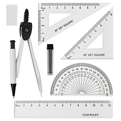 готовальня  7 предм. циркуль с карандаш механ.+грифели+линейка+2треугольника+транспортир+ластик 