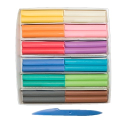 пластилин 12цв. восковой "фантазия" 180г со стеком пастельные цвета луч