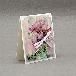 мини-открытка ручной работы "поздравляем"