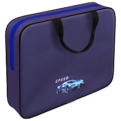 папка детская с ручками ткань "скорость"