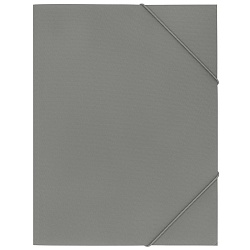 папка на резинке а4 "brauberg" 500мкм серая