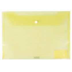 папка-конверт на кнопке а4 150мкм жёлтая