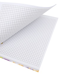 Блокнот 15,5*21см 80л на пластиковых кольцах в клетку "Бабочки"