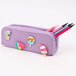 пенал силиконовый сиреневый 