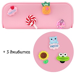 пенал силиконовый розовый