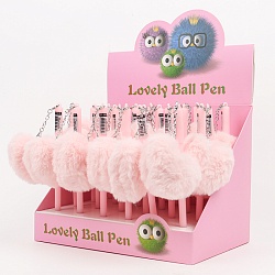 ручка шар. синяя  с брелоком "сердце"