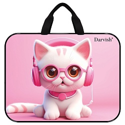 папка детская с ручками ткань "музыкальный котёнок"