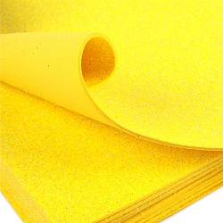 набор пластичной замши с блёстками жёлтая а4 10л (фоамиран)