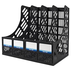 лоток вертикальный 4 отделения сборный черный