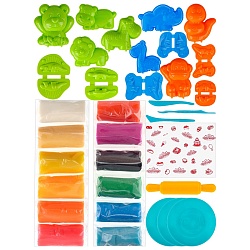 игровой набор для лепки "динозавры и животные"(12цв.пластилина +22 пред.)