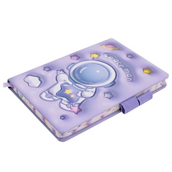 Блокнот А6  80л обложка "Космонавт" с рисунком 3D эффект