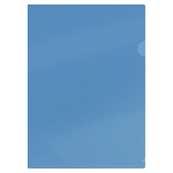папка-уголок а4 100мкм синяя  стамм