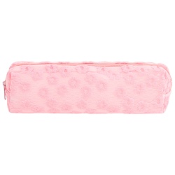 пенал на молнии розовый