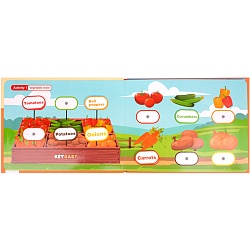 книга с липучками "фрукты и овощи".