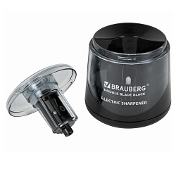 точилка электрическая brauberg двойное лезвие