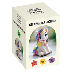 набор для росписи фигурки из гипса "единорог" 9см
